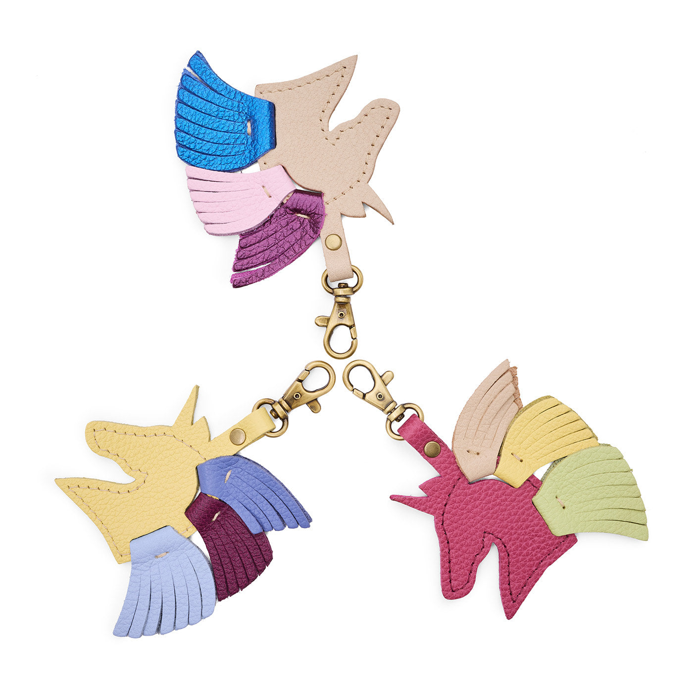 All Variants | Playful unicorn head keychain with a fringe mane