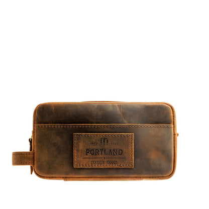Canyon | Large rectangular leather dopp kit