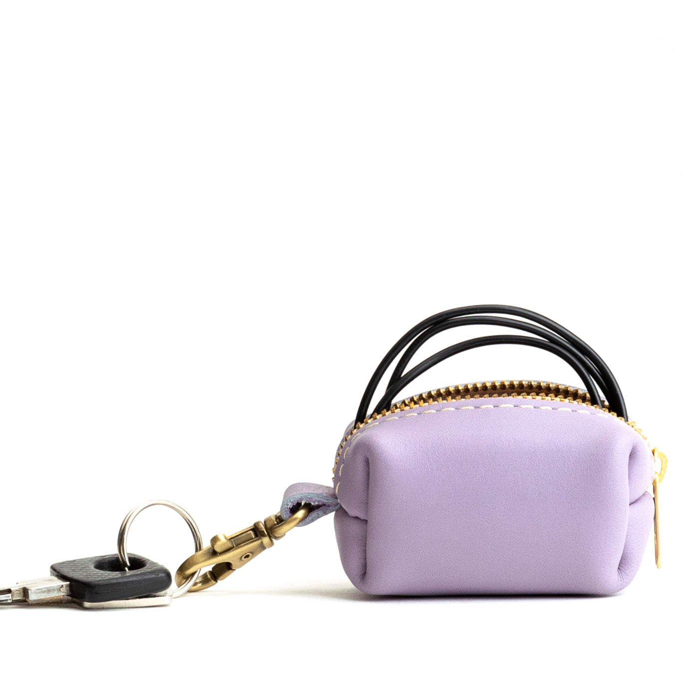 All Color: Lavender | Leather small keychain pouch