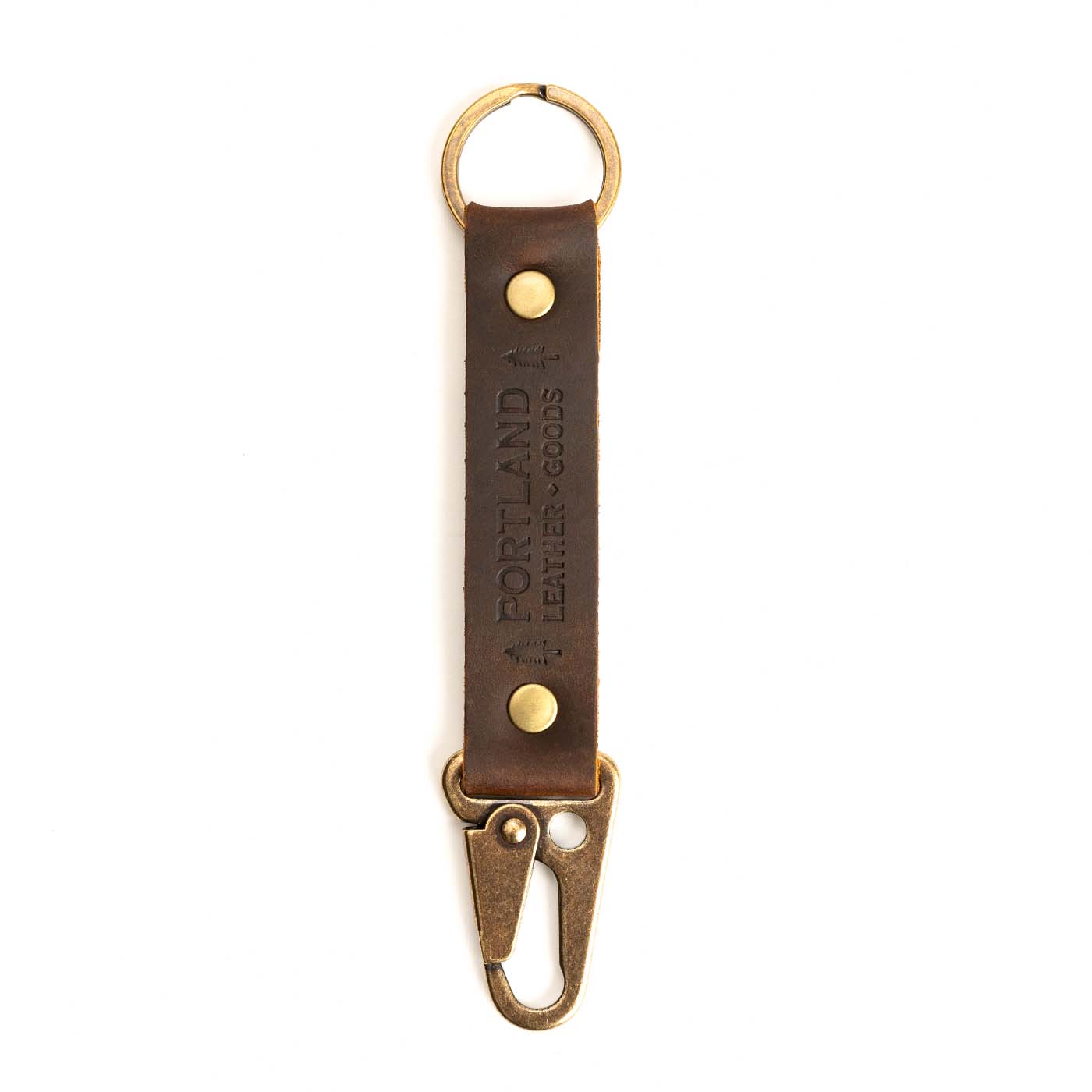 Canyon*Long | leather logo branded keychain