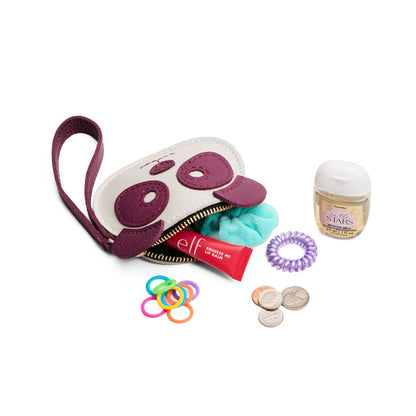 Potion | Panda-shaped pouch with zipper opening and wristlet
