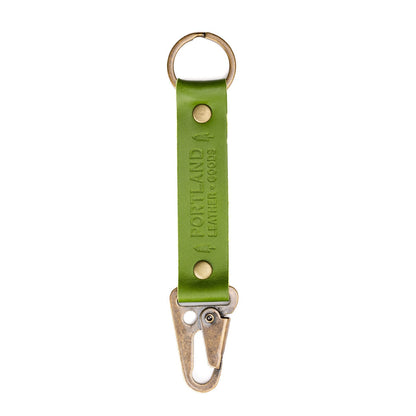 Green Apple*Long | leather logo branded keychain