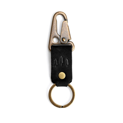Shadow Black*Short | leather logo branded keychain