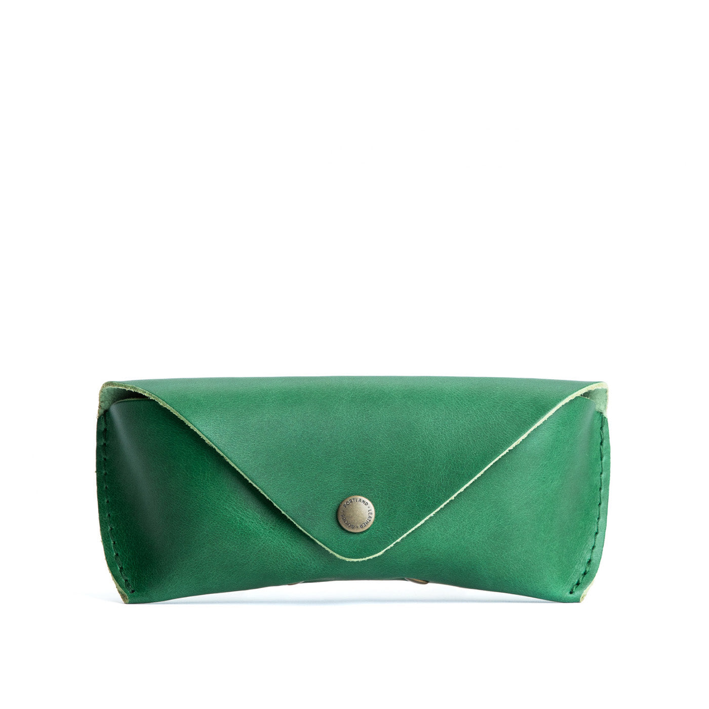 Cowboy Mint | Leather sunglasses case with snap closure