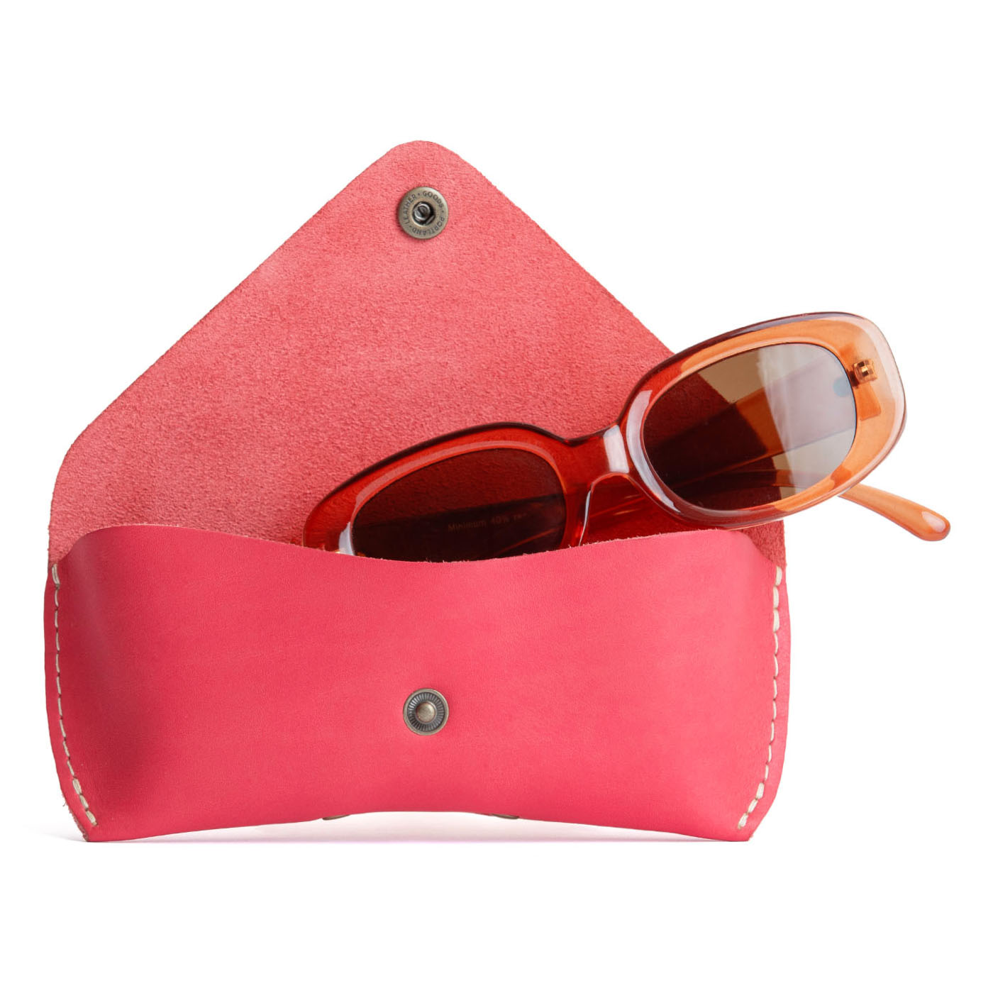 Tulip | Leather sunglasses case with snap closure