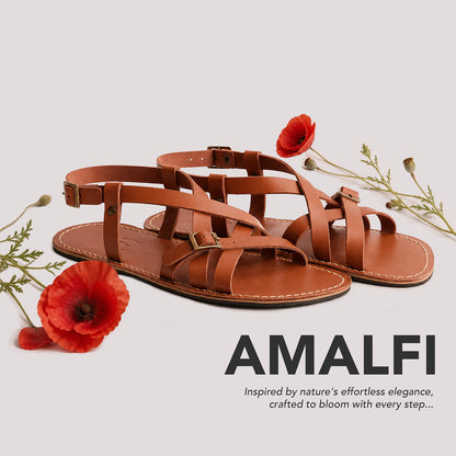 Miele | Strappy leather sandals with two buckle accents