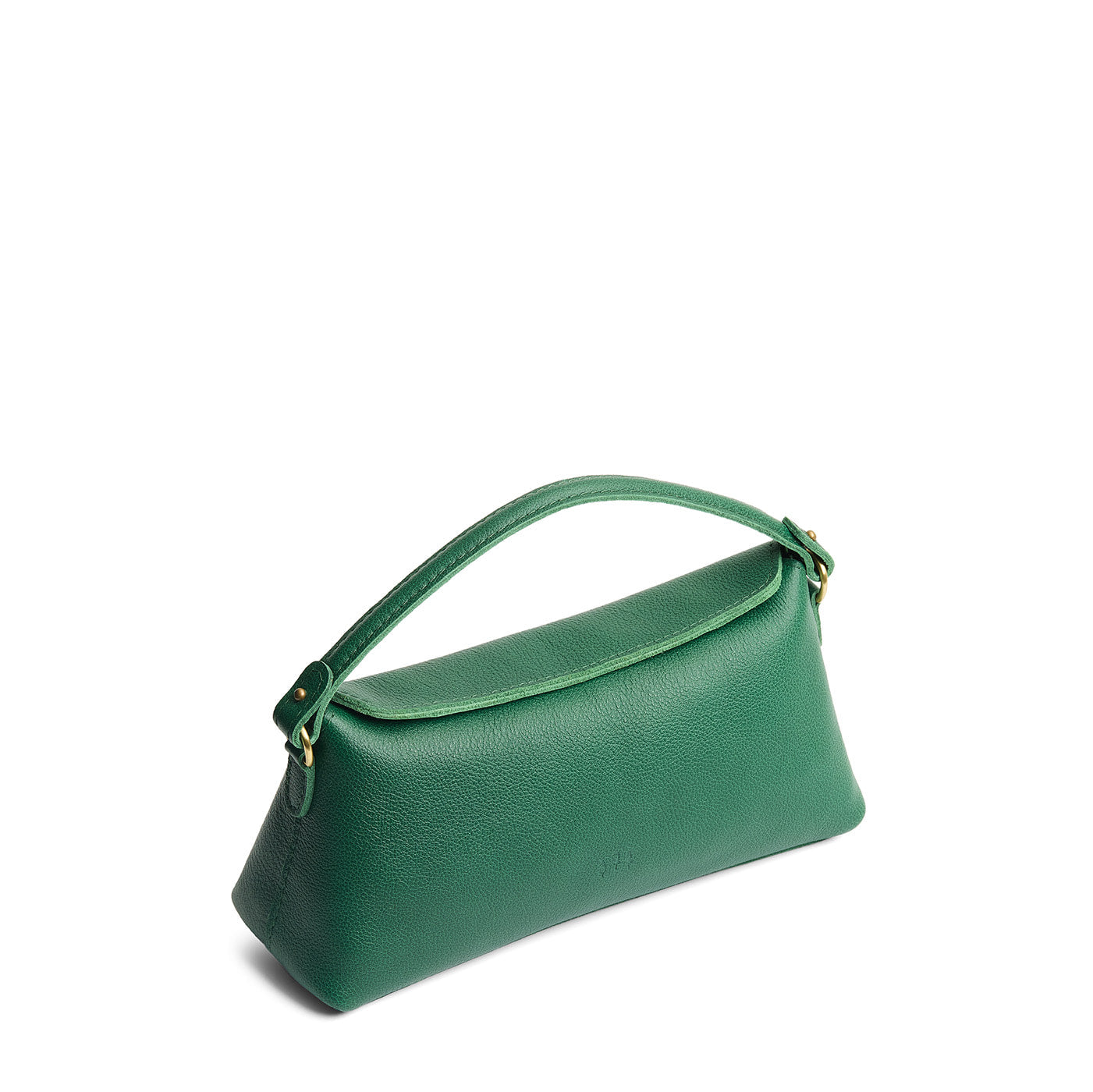 Bacalar | Leather bowler bag with magnetic closure against a white background