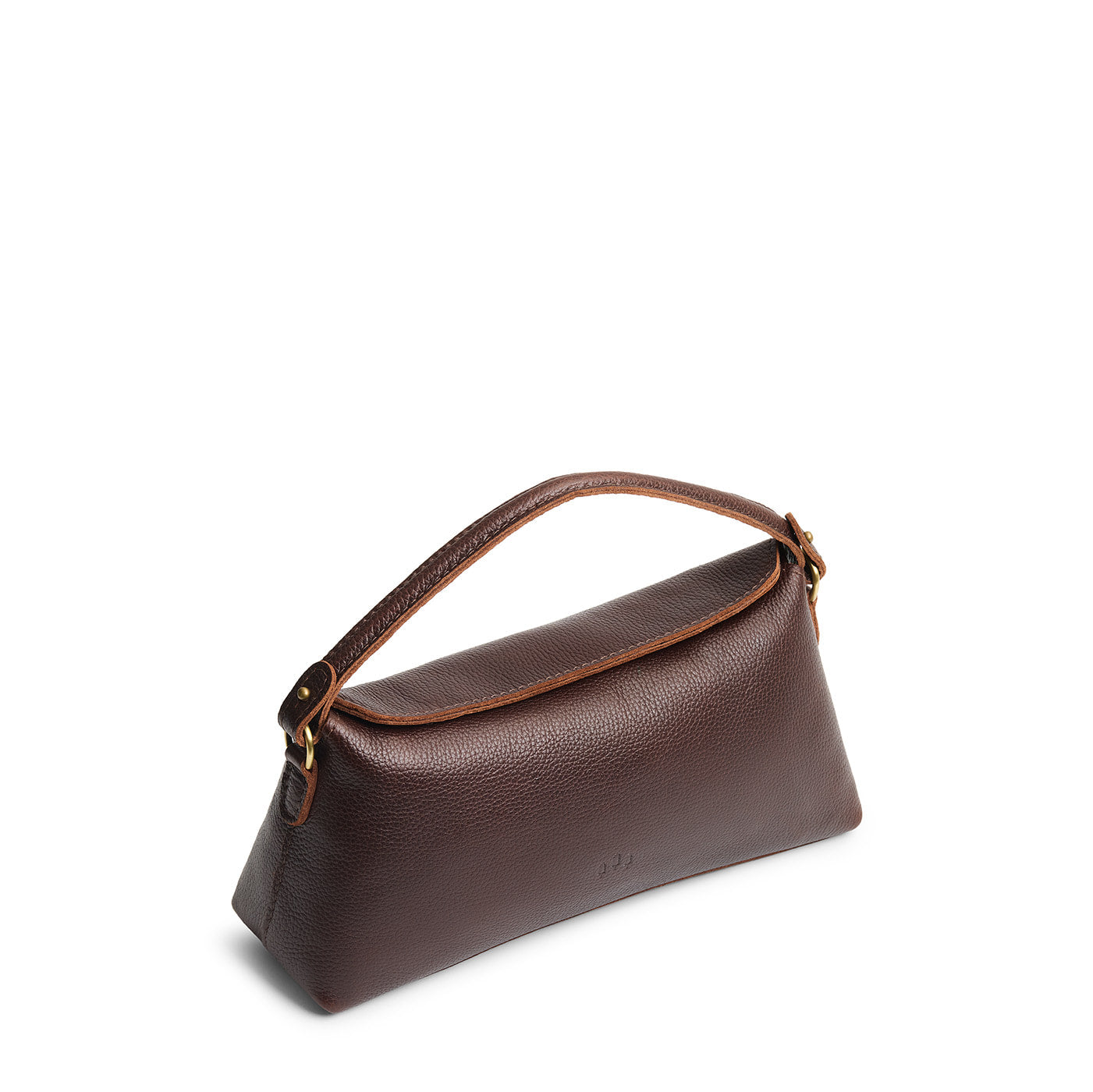 Coldbrew | Leather bowler bag with magnetic closure against a white background