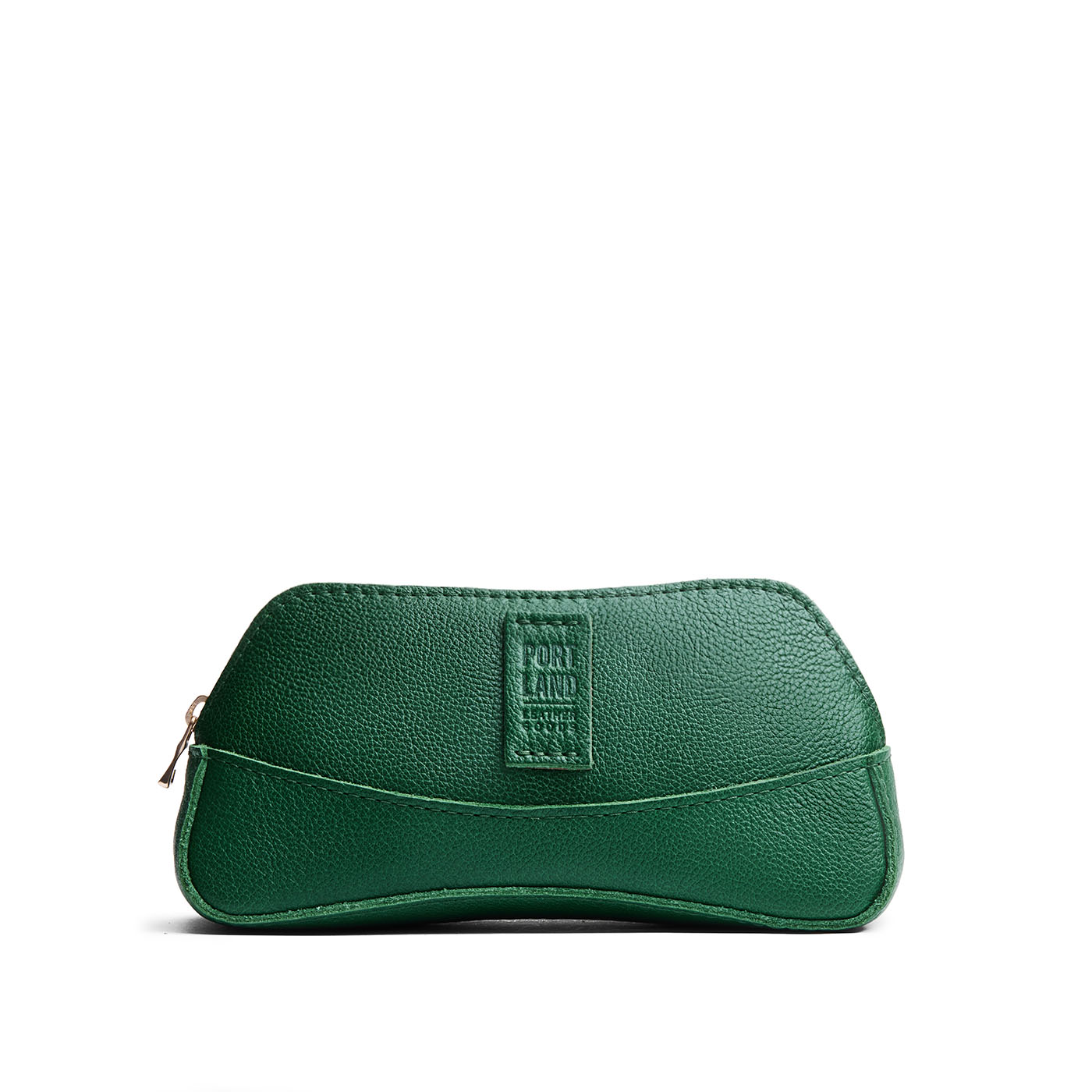 Bacalar | Handmade leather makeup bag pouch with top zipper