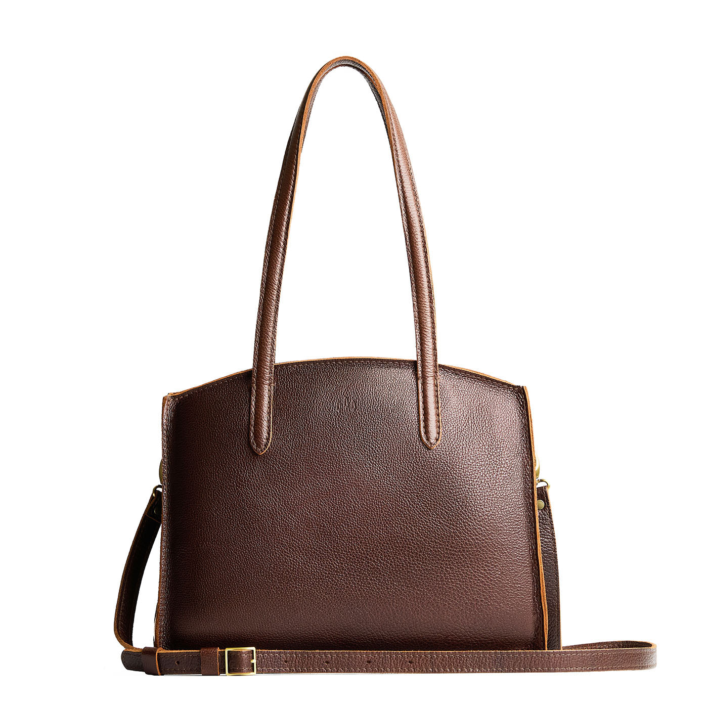 Coldbrew*Large | Leather tote bag with handles, adjustable crossbody strap, zipper top, and two back pockets
