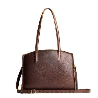 Coldbrew*Large | Leather tote bag with handles, adjustable crossbody strap, zipper top, and two back pockets
