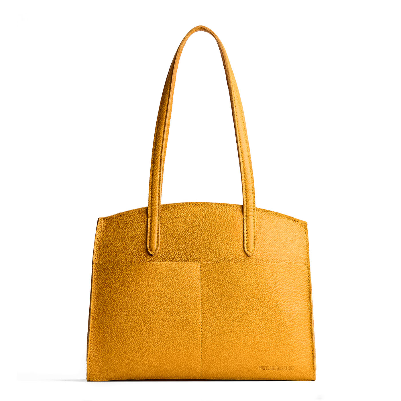 Sunshine*Large | Leather tote bag with handles, adjustable crossbody strap, zipper top, and two back pockets