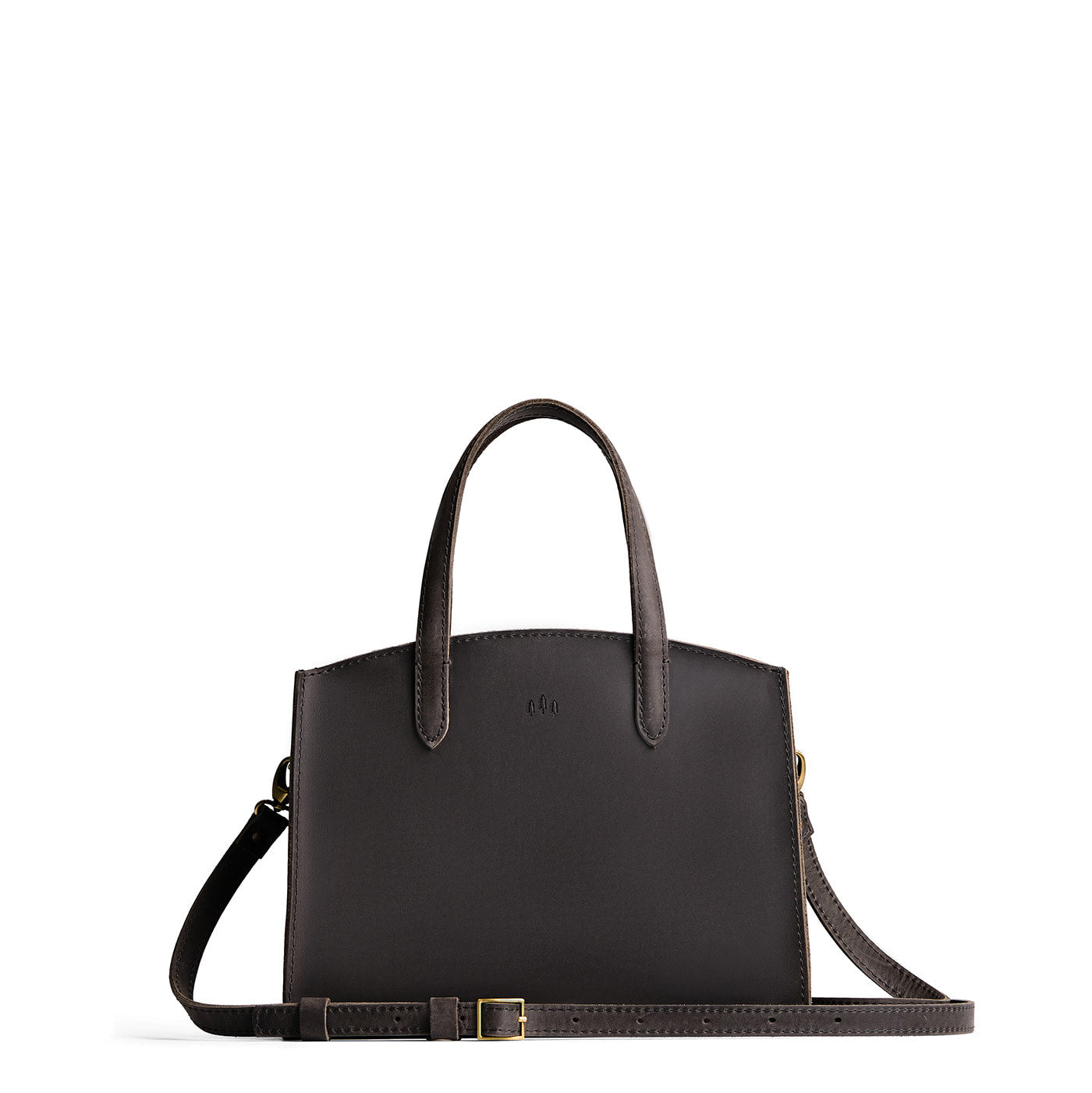 Full Moon*Medium | Leather tote bag with handles, adjustable crossbody strap, zipper top, and two back pockets