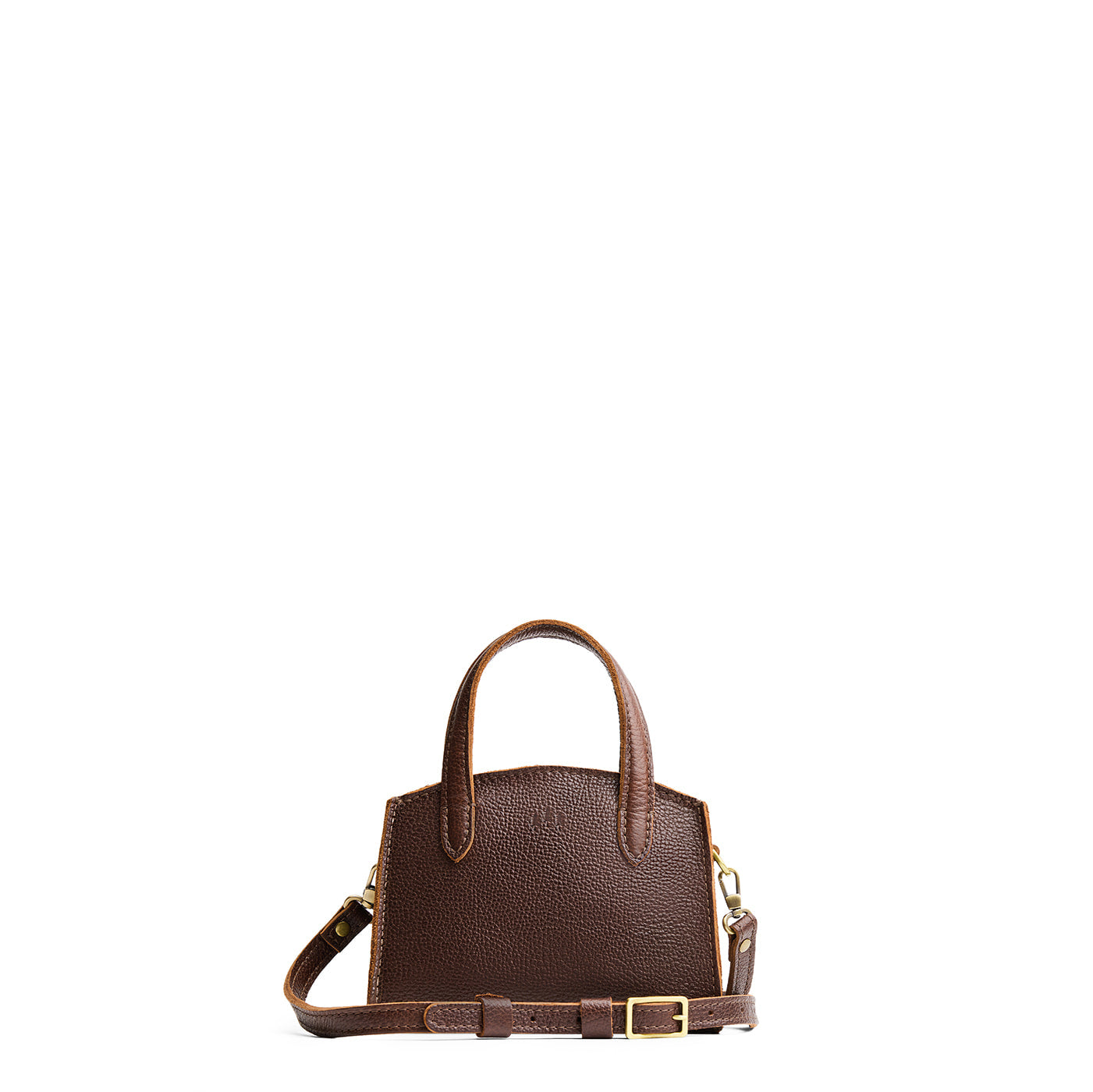 Coldbrew*Mini | Leather tote bag with handles, adjustable crossbody strap, zipper top, and a back pocket