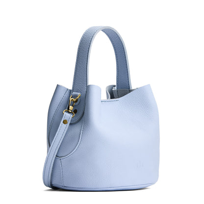 Skyway*Small | Symmetrical bucket bag with handle, latch closure, and removable crossbody strap