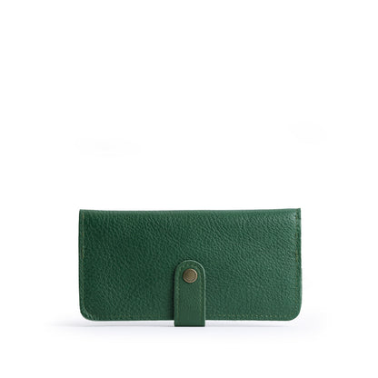 Bacalar | Leather wallet with snap closed