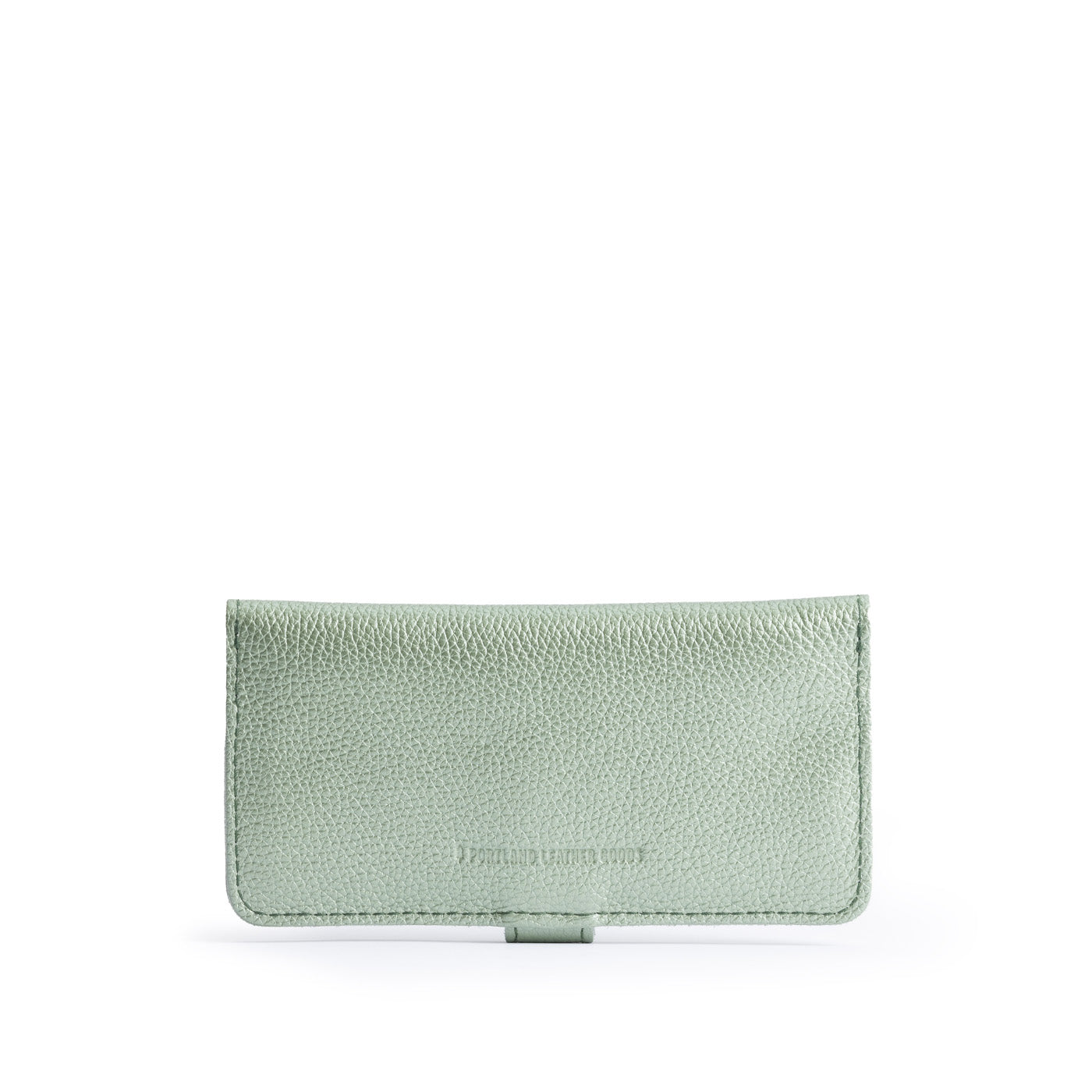 Beetle | Back of leather wallet with snap closed
