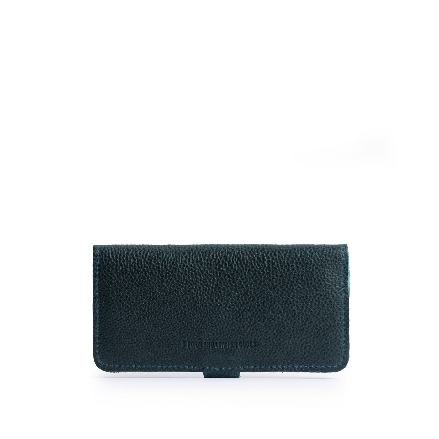 Boreal | Back of leather wallet with snap closed