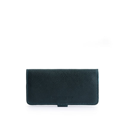 Boreal | Back of leather wallet with snap closed