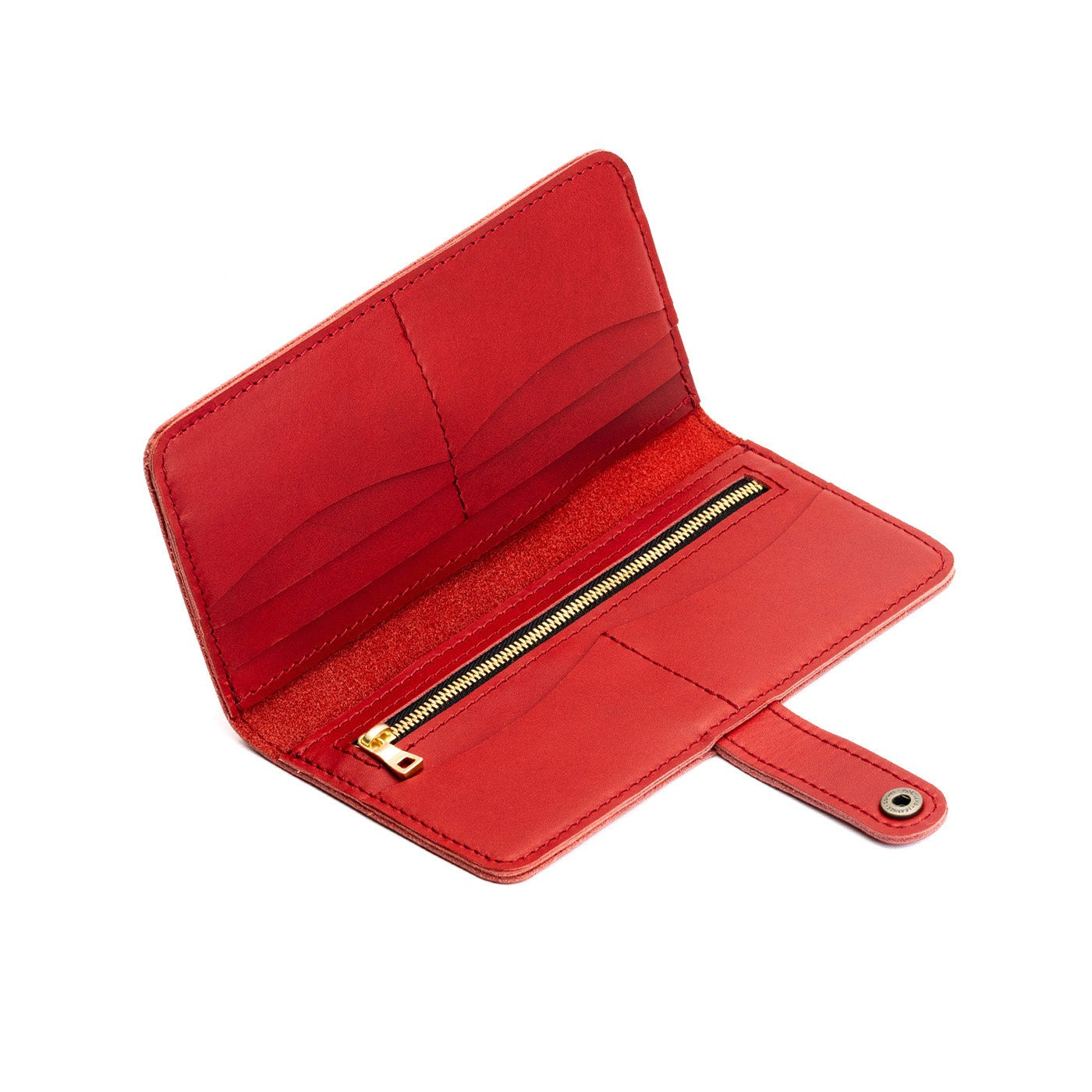 Ruby | Leather wallet with snap open