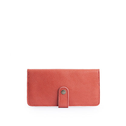 Watermelon | Leather wallet with snap closed