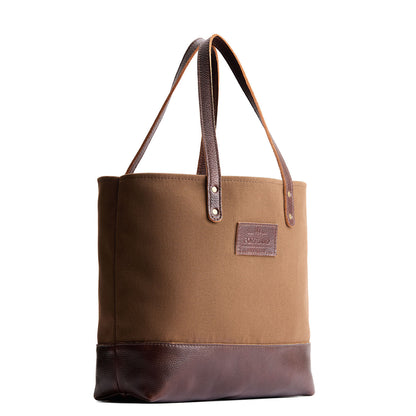 Stampede | Canvas tote with leather base and handles