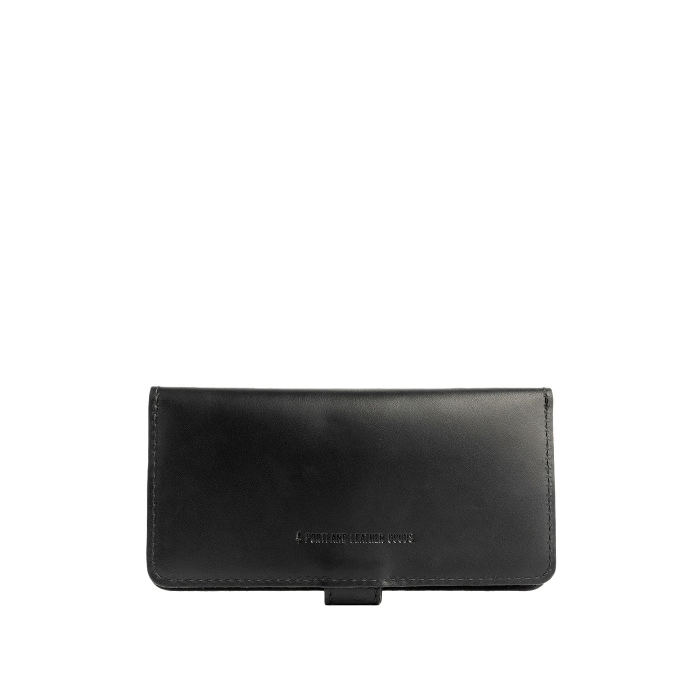 Black | Back of leather wallet closed