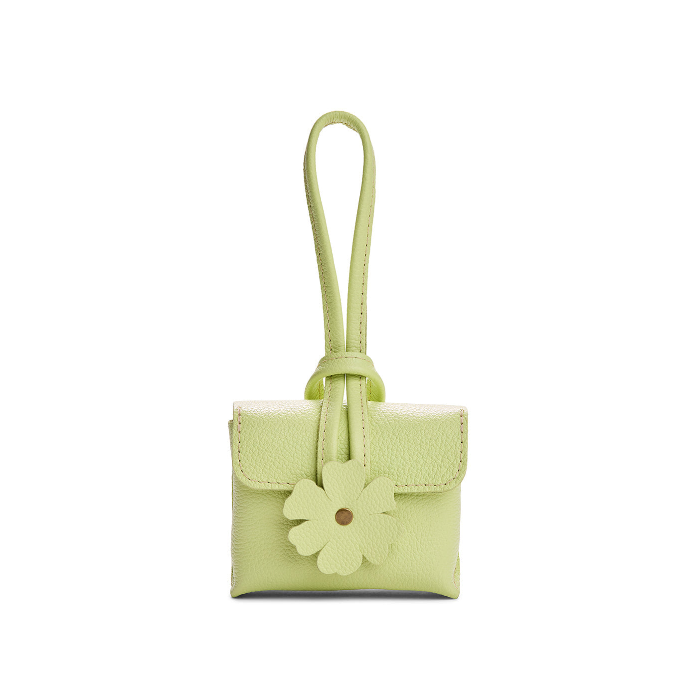 Shadow Lime | Wristlet pouch with loop strap and a flower design