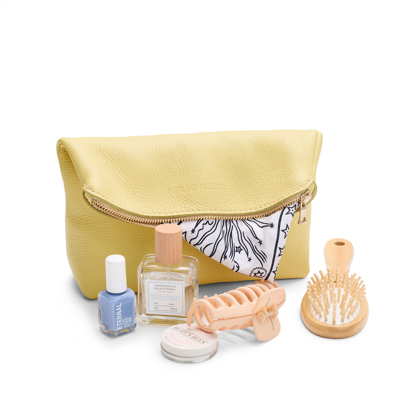 Butter Bliss | Closed folded zipper pouch