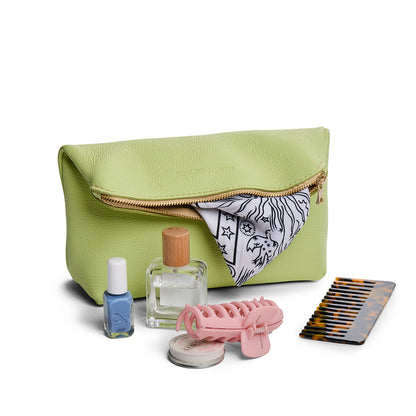Shadow Lime | Closed folded zipper pouch