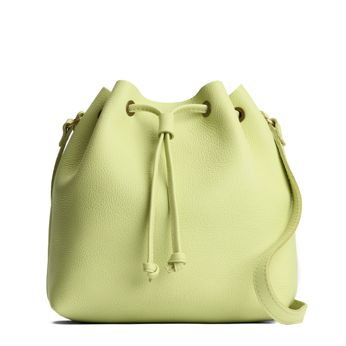 Shadow Lime*Large | Slouchy crossbody bag with leather drawstring closure