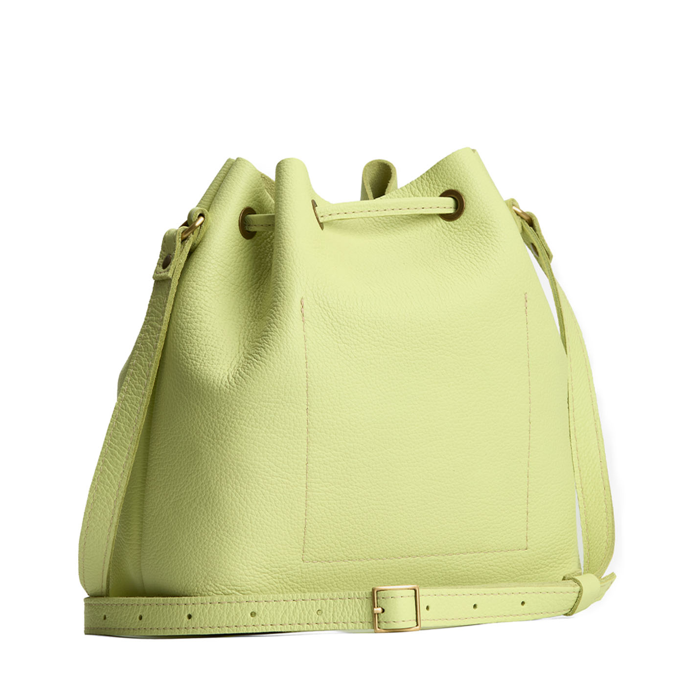 Shadow Lime*Large | Slouchy crossbody bag with leather drawstring closure