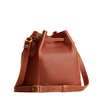 Nutmeg*Small | Slouchy crossbody bag with leather drawstring closure