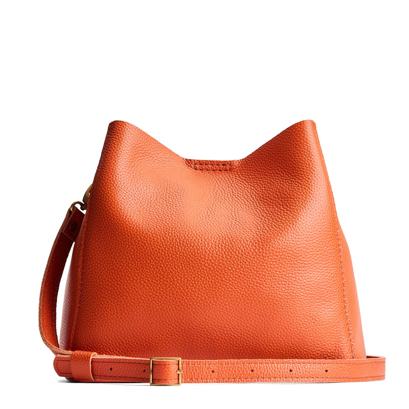 Koi | Symmetrical bucket bag with latch closure and removable crossbody strap
