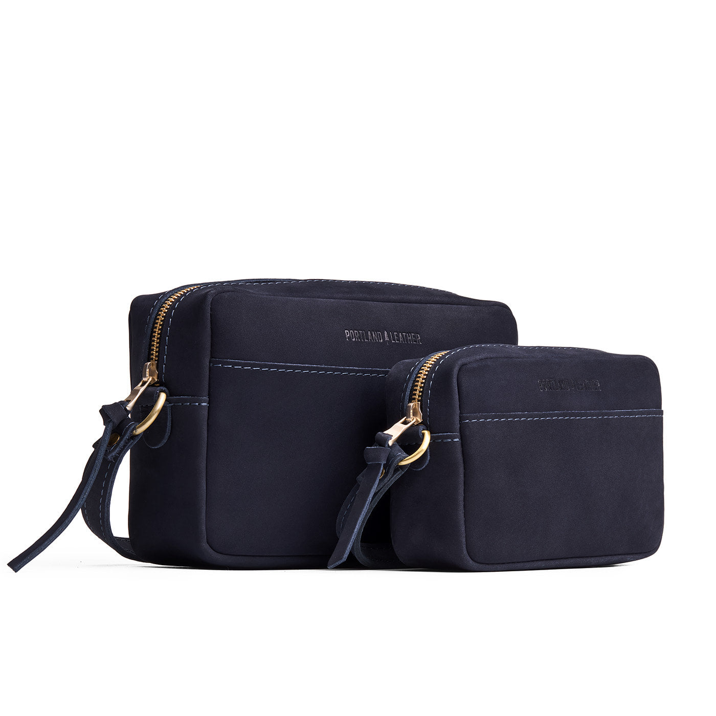 Velvet Blue | Size comparison rectangular crossbody with adjustable strap