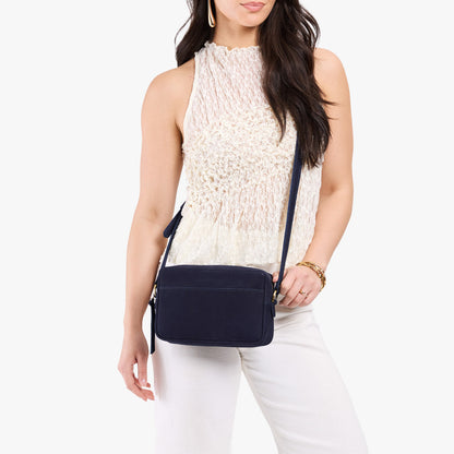 Velvet Blue*Large | Rectangular crossbody with adjustable strap