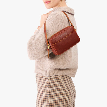 Nutmeg*Small | Mid-size rectangular crossbody with adjustable strap