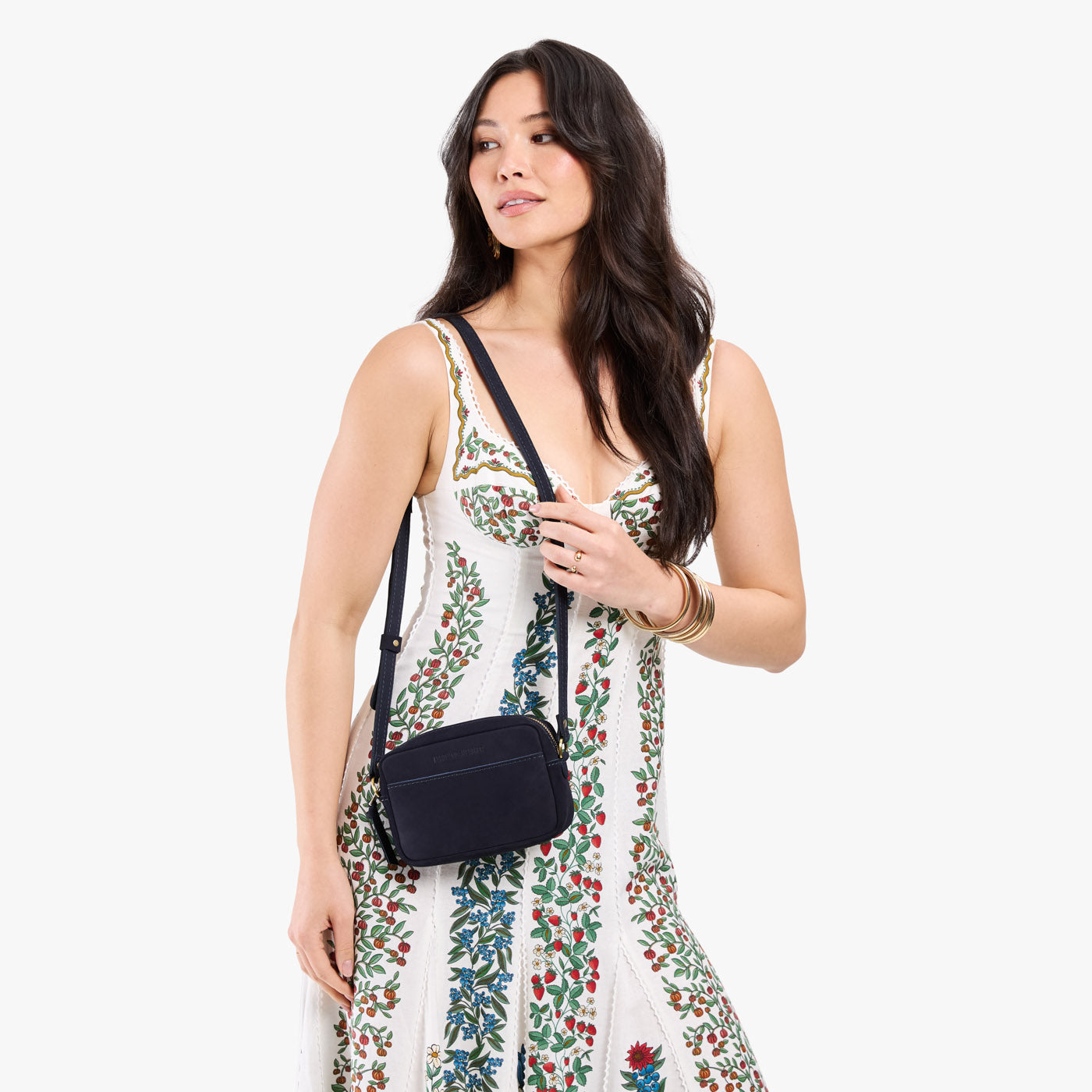 Velvet Blue*Small | Rectangular crossbody with adjustable strap