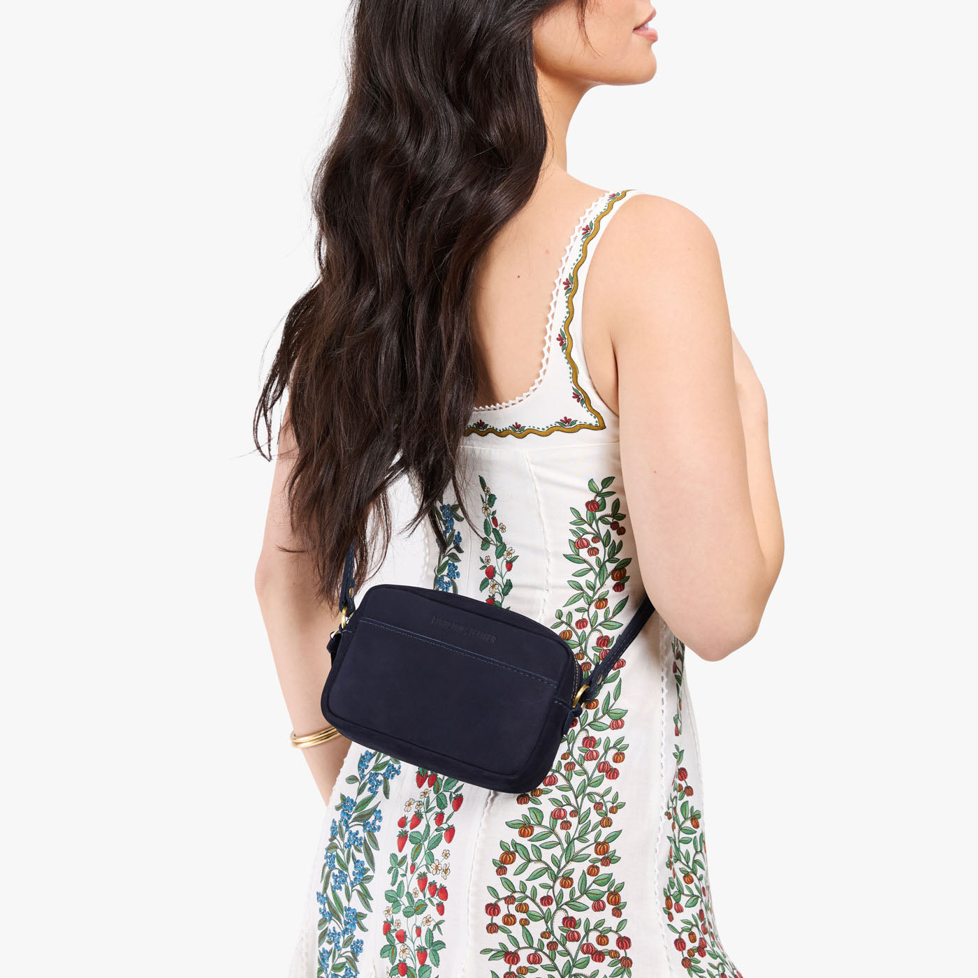 Velvet Blue*Small | Petite rectangular crossbody with adjustable strap
