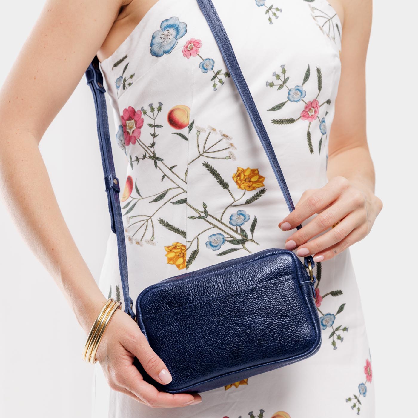 Cobalt*Small | Petite rectangular crossbody with adjustable strap