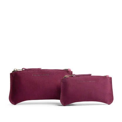 Superbloom | Large and Small pouches with a top zipper and unique curved bottom
