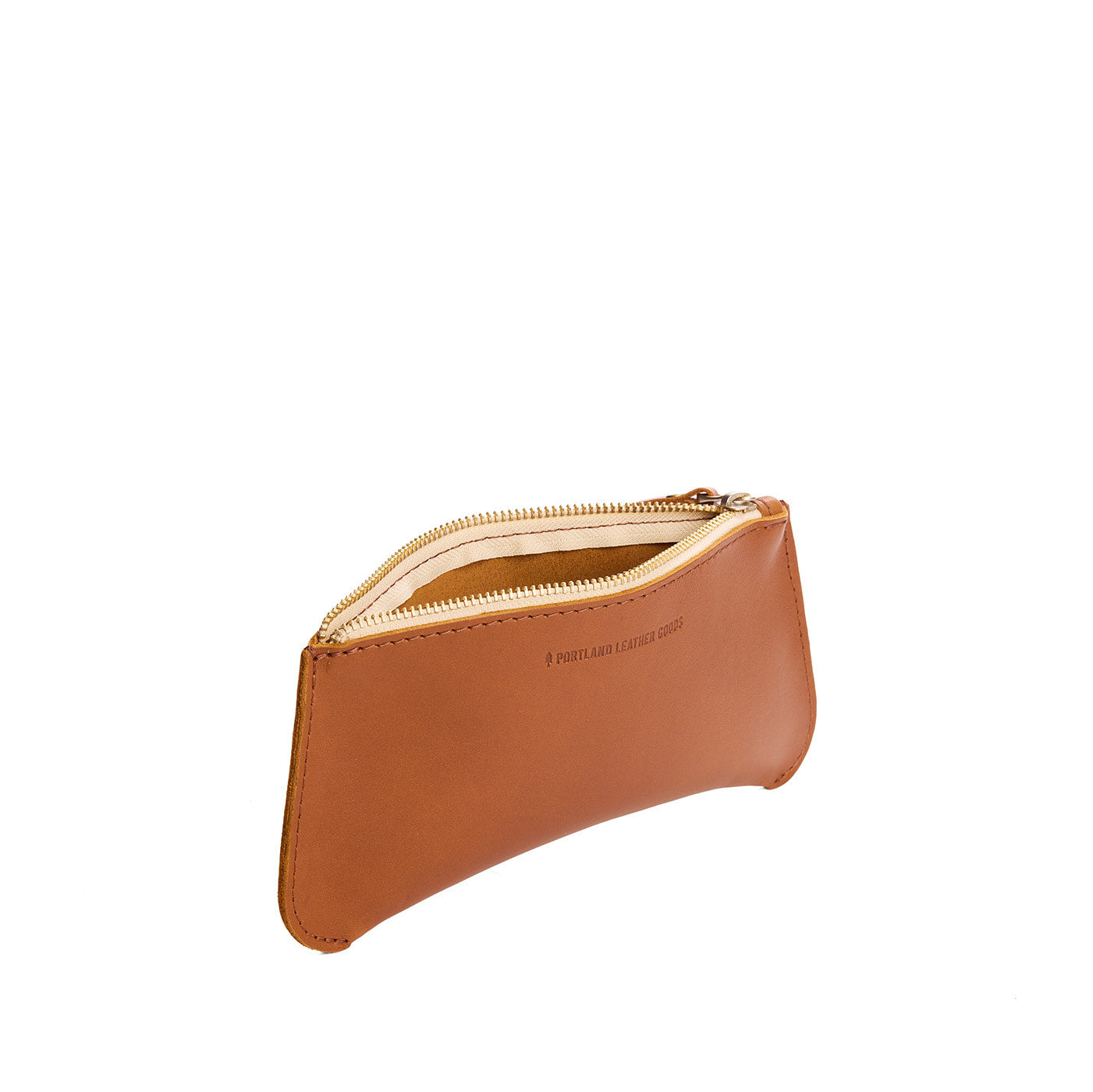 Honey*Large | Small pouch with a top zipper and unique curved bottom