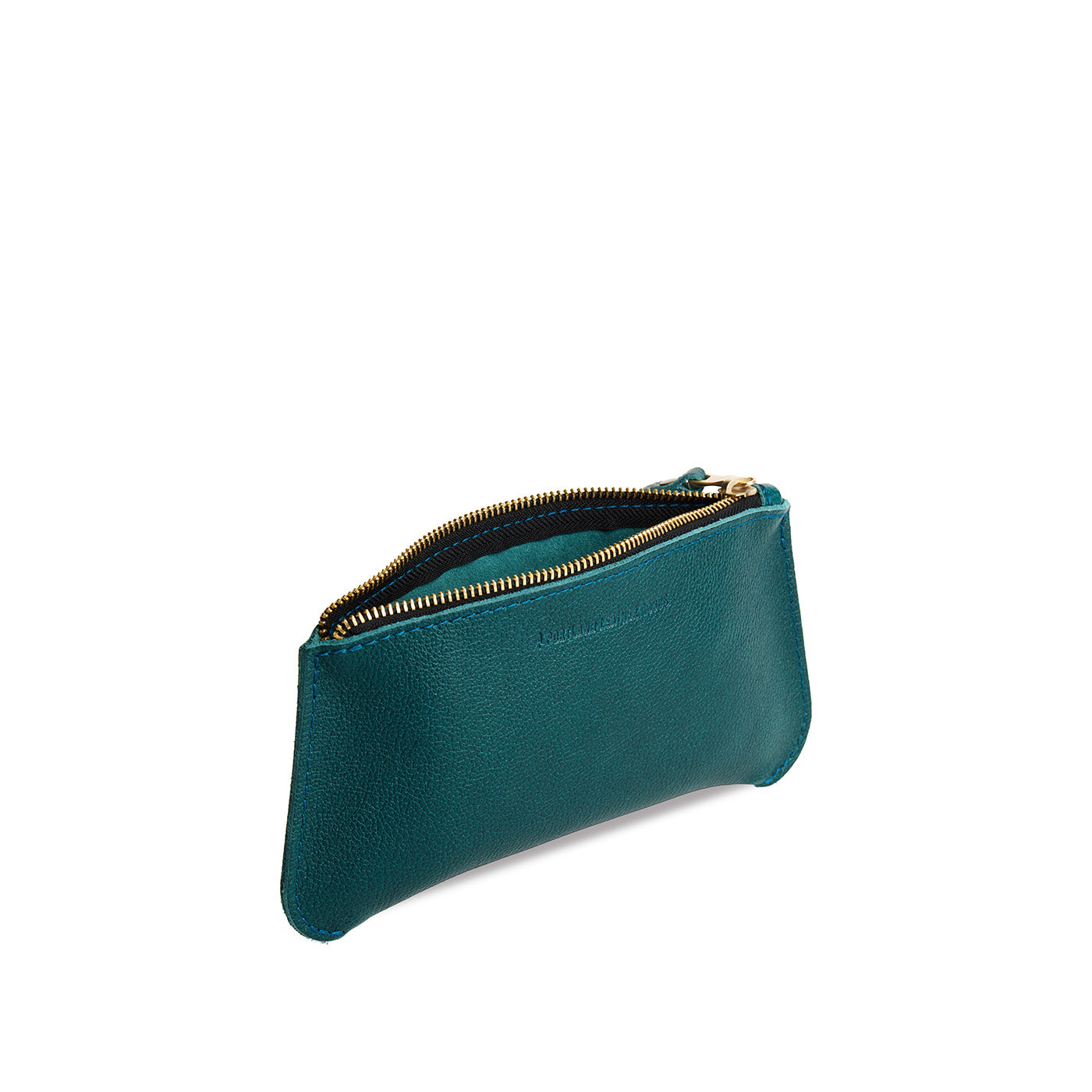 Sea Glass*Large | Small pouch with a top zipper and unique curved bottom