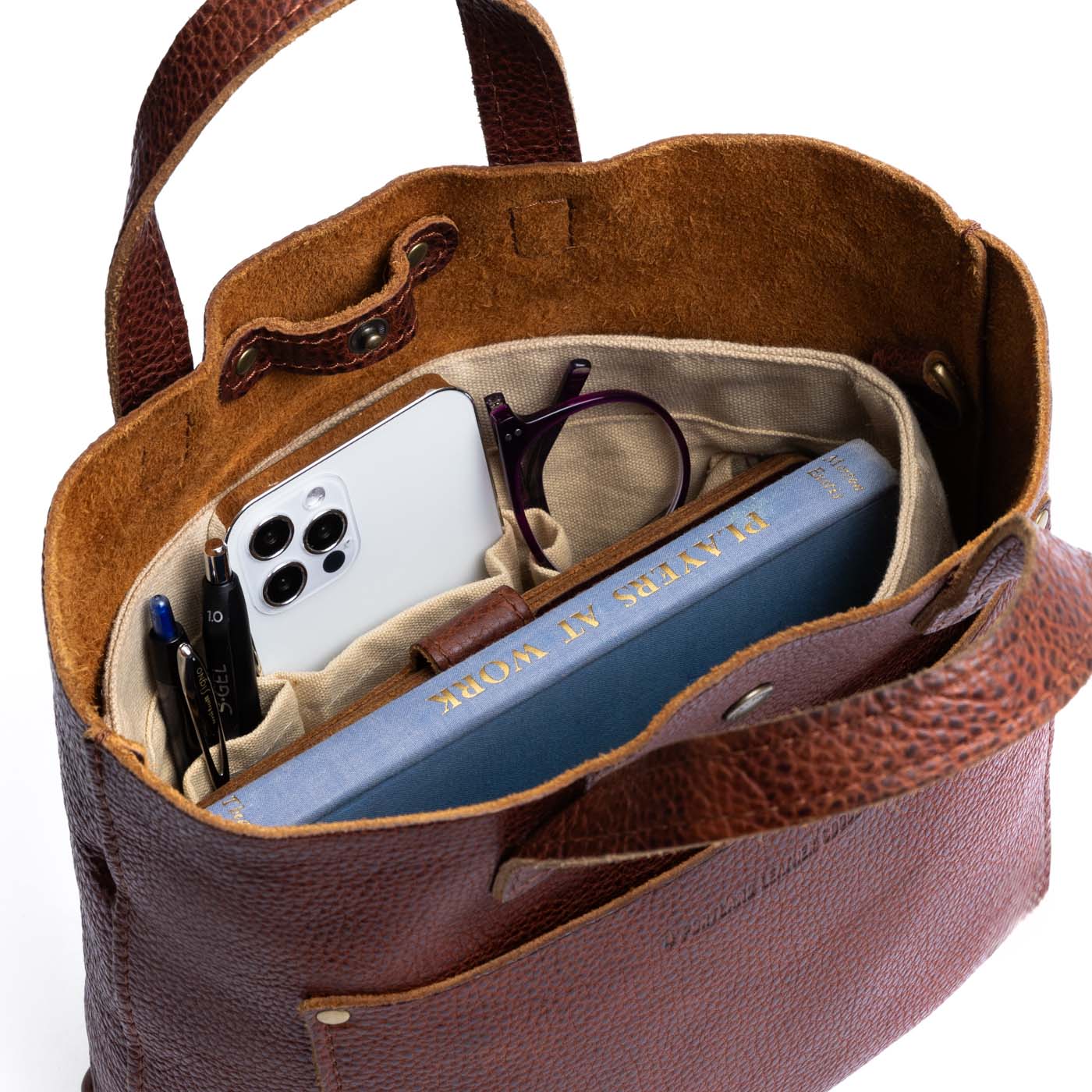 ANY*Classic*Small | Small Canvas Organizer inside a Mini Crossbody Tote
