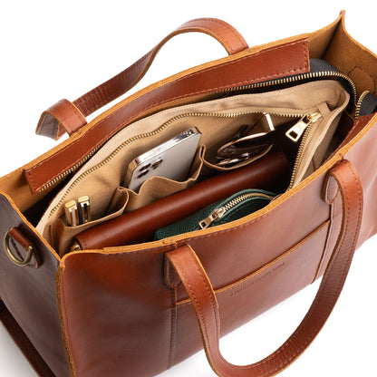 ANY*Zipper*Medium |Medium Canvas Organizer inside a Lola Crossbody Tote