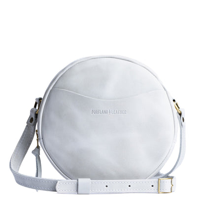 Beluga*Large | Circle shaped crossbody with exterior pocket and top zipper