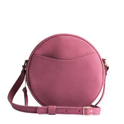 Foxglove*Large | Circle shaped crossbody bag with top zipper