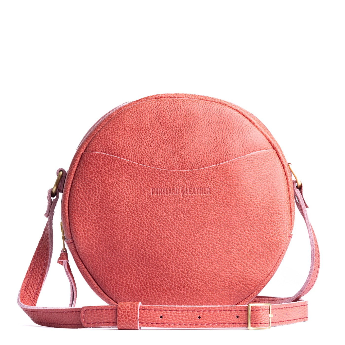 Watermelon*Large | Circle shaped crossbody with exterior pocket and top zipper