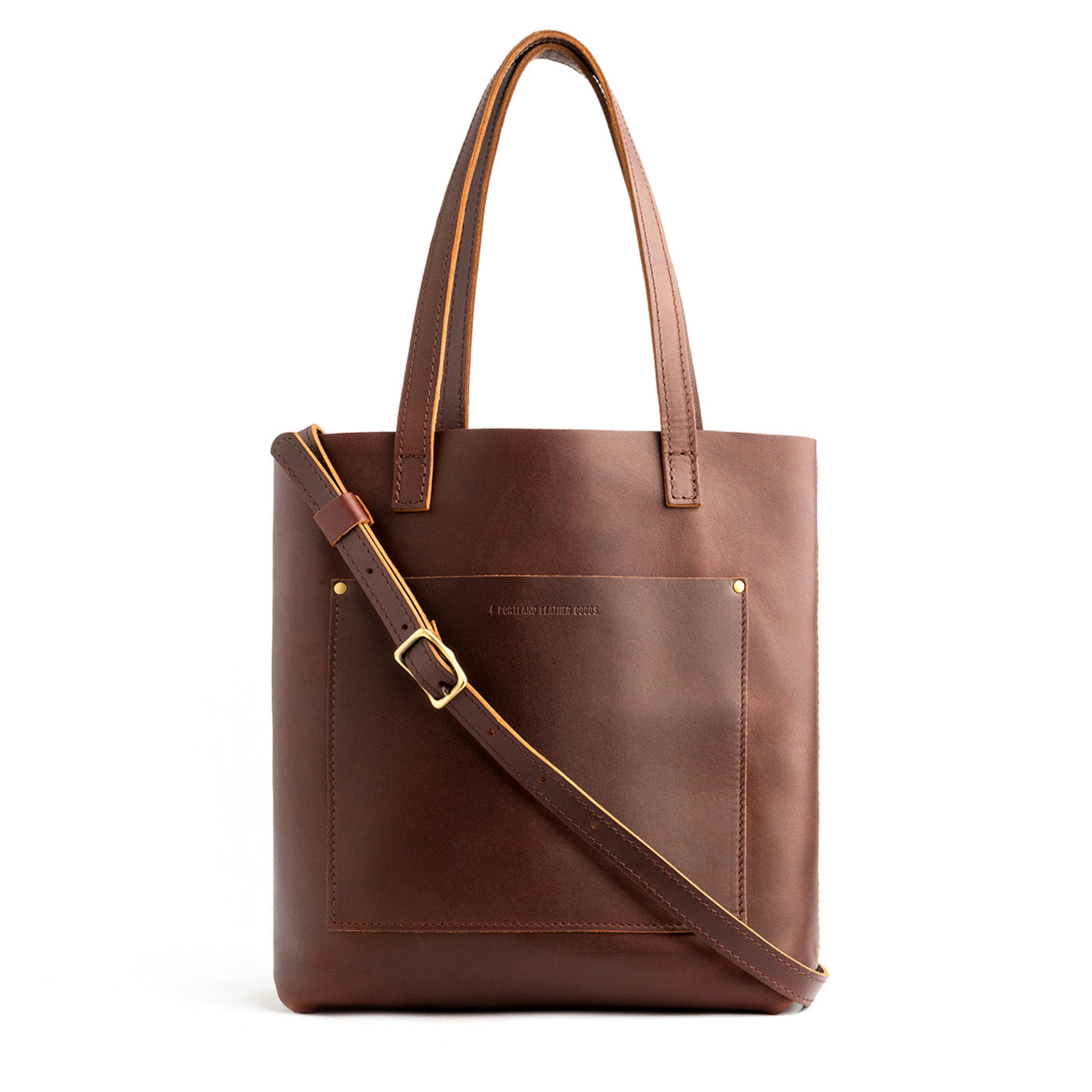 Cognac*Classic | Medium Tote with dual shoulder straps and crossbody strap