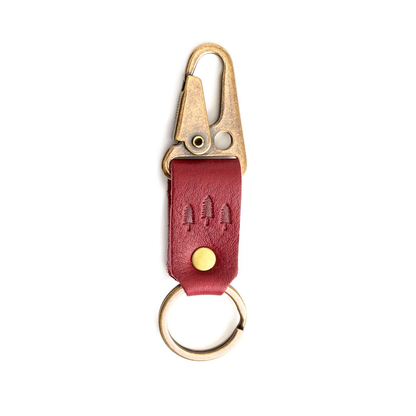 Cranberry*Short | leather logo branded keychain